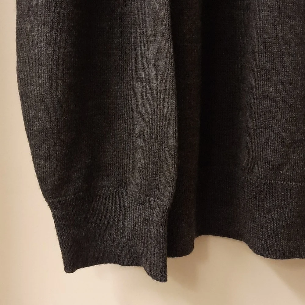 NWT, Men's Club Room Gray Quarter-Zip Merino Wool Blend Sweater